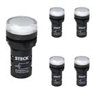 5 Sinaleiro LED 22,5mm Steck 110V Luminoso Branco SLDS1105