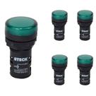 5 Sinaleiro LED 22mm Steck 24V Luminoso Verde SLDS242 5 Sinaleiro LED 22mm Steck 24V Luminoso Verde SLDS242