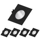 5 Spot Embutido Quadrado Face Plana Par30 E27 Save Energy