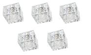 5 Spot Embutir Cristal K9 7cm Quadrado Quarto Escritorio AC974 5 Spot Embutir Cristal K9 7cm Quadrado Quarto Escritorio AC974