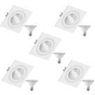 5 Spot Embutir Face Plana PAR30 + Lâmpada LED 10W 3000K E27