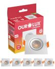5 Spot Led Quadrado De Embutir Bivolt 5w 6400k Ourolux