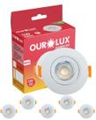 5 Spot Led Redondo De Embutir Bivolt 5w 6400k Ourolux