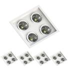 5 Spot Quadrado Quádruplo AR70 Branco Save Energy