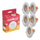 5 Spot Super Led 5w Redondo Direcionável Escritório Sanca