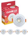 5 Spot Super Led Redondo de Embutir Bivolt 5w Cor da Luz Branco Neutro 4000K Ourolux