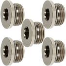 5 tampao bujão sextavado interno rosca 1/2" bsp com vedação
