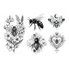 5 Tatuagens Temporárias Falsas Abelhas