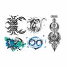 5 Tatuagens Temporárias Tema Signo Cáncer