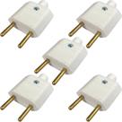 5 tomada plugue 10a pld1-2 padrão brasileiro 2 pinos branca
