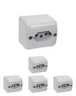 5 Tomada Sobrepor 2p+t 250V 10A Cinza Silentoque Pial