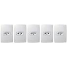 5 Tomadas C/ Placa 2p+t 20a 250v 4x2'' Branca Pialplus