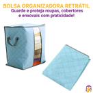 5 Uindades Organizador de Roupas Grande Bolsa para Cobertor, Edredom e Toalhas Portatil