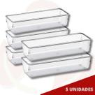 5 Uni Organizador Modular Separador Transparente Empilhável