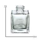 5 Unidades de Vidro Cubo 100ml Sem Tampa