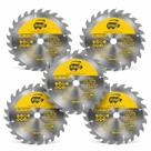 5 Unidades Disco Serra Circular 185mm 24 Dentes - Rino