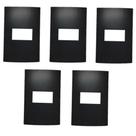5 unidades Placa 4x2 1 Posto Ebony Clean Margiriius 14448 5 unidades Placa 4x2 1 Posto Ebony Clean Margiriius 14448