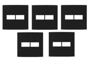 5 unidades Placa 4x4 2 Postos Ebony Clean Margirius 14453 5 unidades Placa 4x4 2 Postos Ebony Clean Margirius 14453