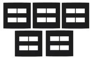 5 unidades Placa 4x4 4 Postos Ebony Clean Margirius 14455 5 unidades Placa 4x4 4 Postos Ebony Clean Margirius 14455