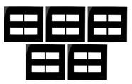 5 unidades Placa 4x4 4 Postos Separados Ebony Margirius 15909