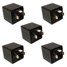 5 Unidades Rele Auxiliar Universal 3 Pinos 12V Trp 107.000 Quadrado Sem Suporte Para Fixação Pisca Seta Moto Carro