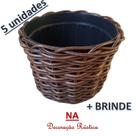 5 vasinhos de flor pequeno planta jardim decoracao delicada marrom café