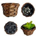 5 Vasinhos Trançados Cachepo Para Flor - Planta - Decoração