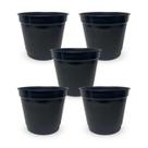5 Vaso Plastico Preto 3 Litros Para Flores Plantas e Mudas