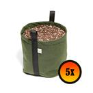 5 Vasos De Feltro Para Plantas com Alças 11 Litros 5 Vasos De Feltro Para Plantas com Alças 11 Litros