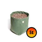5 Vasos De Plantas De Feltro 11 Litros - King Pot 5 Vasos De Plantas De Feltro 11 Litros - King Pot