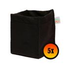 5 Vasos Tipo Cachepot 2 Litros Feltro Quadrado Plantas Flores