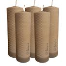 5 Velas Artesanais de Cera de Abelha (20 cm x 6 cm)