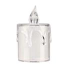 5 Velas LED Transparente Luz Eletrônica Decoração 6,5cm