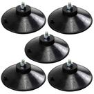 5 Ventosa de 90mm (9 cm) Em PVC Preto Com Parafuso e Porca