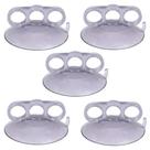 5 Ventosa Garra 3 Dedos PVC Cristal 110mm Martelinho De Ouro
