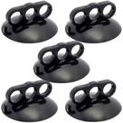 5 Ventosas Garra 3 Dedos PVC Preta 110mm Martelinho De Ouro