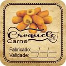 50 100 150 200 unidades adesivo etiqueta tag embalagem quadrado 3,5 cm x 3,5 cm croquete de carne sa