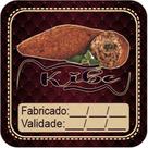 50 100 150 200 unidades adesivo etiqueta tag embalagem quadrado 3,5 cm x 3,5 cm kibe kibinho salgad