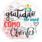 50 100 150 200 unidades adesivo etiqueta tag redondo 3,5 cm gratidão ter você como cliente modelo 7