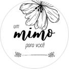 50 100 150 200 unidades adesivo etiqueta tag redondo 3,5 cm um mimo pra voce gratidão ao cliente mo