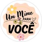 50 100 150 200 unidades adesivo etiqueta tag redondo 3,5 cm um mimo pra você modelo 3 a prova de agu