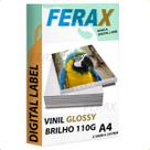 50 Adesivos Vinil Branco Brilho P/ Impressora Jato Tinta A4