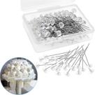 50 Alfinete 5cm Cabeça Cristal Decoração Arranjos Apliques