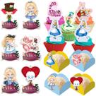 50 Apliques 50 Toppers Alice no País das Maravilhas 50 Apliques 50 Toppers Alice no País das Maravilhas