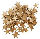 50 Apliques Tema Estrela em Mdf Cru 4,5x4,5cm