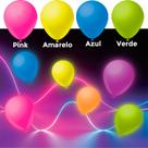 50 Balões NEON N9 muito mais brilho decoração festa