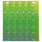 50 Baterias Pilhas Alcalina LR626 AG4 Elgin 1.5 V Cartela Com 50 Unidades