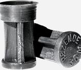 50 Buchas plásticas pretas para enchimento cartucho de metal tamanho 36