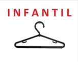 50 Cabides Infantil Plástico Preto Entrega Imediata