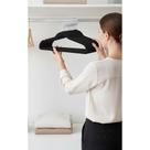 50 Cabides Veludo Slim Antideslizante Preto 45cm